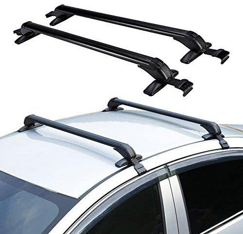 Kaibrite Auto Dachträger Querträger Dachträger 2 Gepäckträger 100cm Aluminium Universal Auto Relingträger mit Schloss