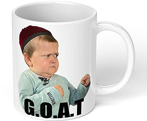 Tazza umoristica con capra Midget Meme Goat Secret Santa, 325 ml, divertente regalo per uomo, regalo di Natale, divertente, idea regalo perfetta per ufficio (tazza bianca)
