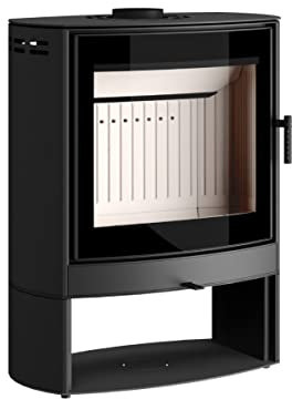 Hajduk Kaminofen Elipse F2| 9 kW| mit Aussparung für Holz| Schwarz