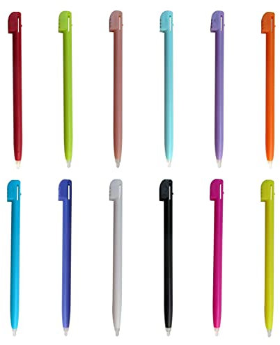 Lot de 12 stylets tactiles multicolores compatibles avec Nintendo DS Lite