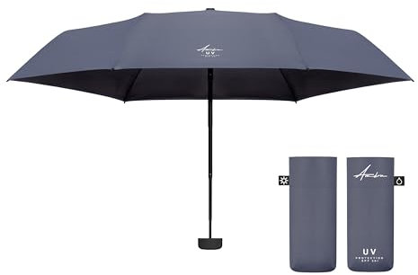 AMBRA Sturmfester Mini Reise-Regenschirm mit UV-Schutz