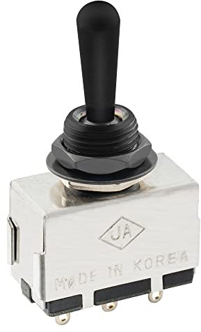 Musiclily Pro 3-Weg Vollmetall Geschlossen Typ Toggle Switch Pickup Wahlschalter für E-Gitarre, Schwarz
