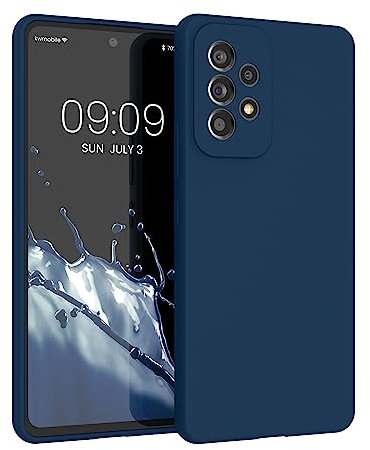 kwmobile Case Compatible with Samsung Galaxy A53 5G Case - TPU Silicone Phone Cover with Soft Finish - Navy Blue