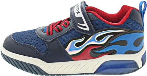 Geox Boy's J Inek C Sneaker, Navy Lt Blue, 13 UK Child