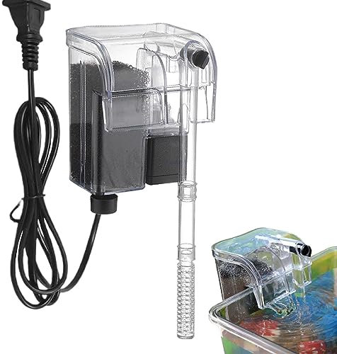 WOBBLO Filtración para Acuario | Pequeño skimmer de aceite Filtro de acuario,Flujo de agua ajustable, elimina manchas de aceite, filtración rápida Tanques de agua Dulce y agua