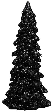 Posiwio Tannenbaum 'Shiny' Schwarz Glitzer H15cm Dekotanne Dekobaum 6 x 6 x 15 cm Weihnachten