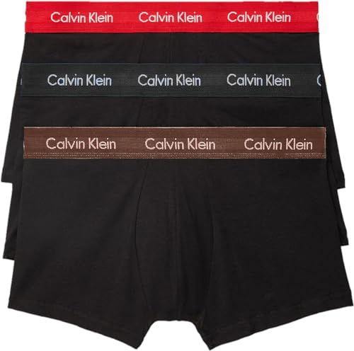 Calvin Klein Nb2614 Costume a Pantaloncino, Corpo Nero, Rosso, Nero, Marrone, M (Pacco da 3) Uomo