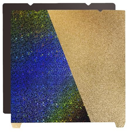 IdeaFormer Doppelseitig PEY PEI Druckplatte 310x315mm, Flexible Starry PEY+Textured PEI Magnetisch Spring Steel Druckbett 3D Drucker Printing Platte für Creality K1 Max, Ender 3 V3 Plus