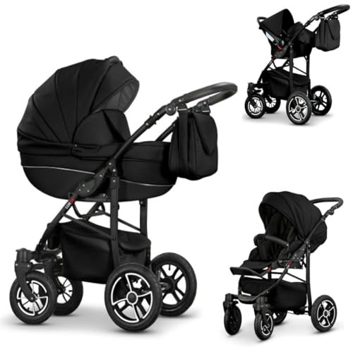 Kinderwagen-Set Craft Eco 4 in 1 inkl. Sportsitz, Autositz und Zubehör - 16 Teile - in 16 Farben