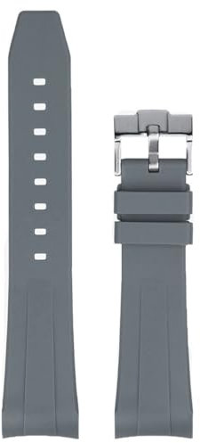 HEYOZURY Uhrenarmband für Blancpain X Swatch Fifty Fathoms 22mm Weiches Gummi Gebogenes Ende Männer Ersatz Armband für Blancpain x Swatch Herren Damen mit Werkzeug Entfernen