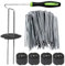 50 Stück 15cm U-förmige Bodenpfähle, Anti Rost Erdanker Bodenanker, Verzinkter Stahl Bodenanker Zeltnägel Trampolin Haken für Die Sicherung Von Zaun, Zelten, Vordächern, Camping, Trampolin, Blumenstän