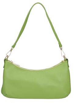 Gave Lux Schultertasche für Damen aus echtem Leder Made in Italy 27 x 14 x 3 cm GLX220740023FBG-PARENT, grün