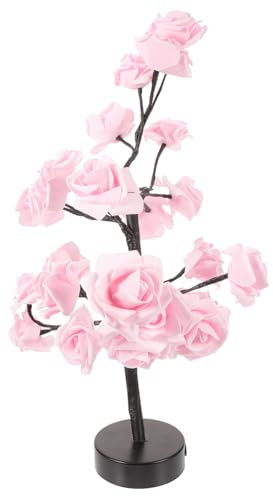 OSALADI Blumen-rosenbaum-nachtlicht -rosenbaumlampe Nachttisch- Elegante Lampe Mehrzweck-lampe Leicht Zu Biegen Heimdekoration