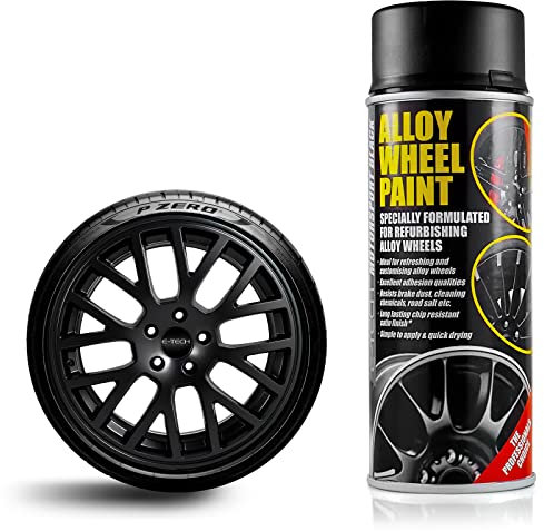 E-TECH Motorsport Black Alloy Wheel Paint - 400ml Spray Can Size