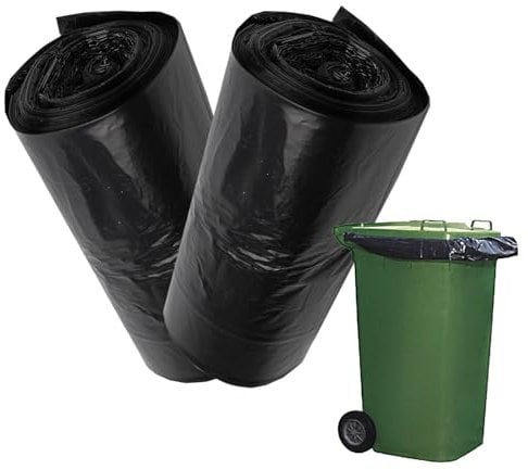 Black Large Capacity 240L Wheelie Refuse Sacks For Outdoor Bins (30 Bags)