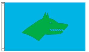 Stormflag Göktürk flagge Wolf Flagge 90x150cm Göktürk Bayrağı-Flaggen 3x5ft Polyester Pongee 90g mit Ösen mit Doppelnadel genäht.