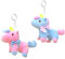 Licorne Porte Clés, 2 PCS Mini Licorne en Peluche Pendentif Peluche Animal Pendentif Suspendu Enfants Jouet Porte-Clés Doux Animaux Jouet Accessoire pour Clés de Voiture Sac à Dos Cadeau
