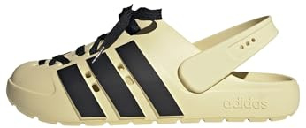adidas Unisex Adilette 2.0 Clog, Warm Vanilla/core Black/Gold met., 13 UK