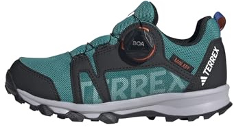 adidas Unisex Kinder Terrex Agravic BOA RAIN.RDY Trail Running Shoes, Pure Teal/FTWR White/semi Lucid Blue, 35 EU