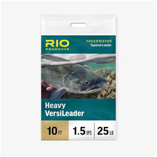 RIO Products 6FT VersiLeader - Pre-Tied Loop Fly Fishing Tapered Leader - Freshwater and Saltwater - 6 Foot Leaders