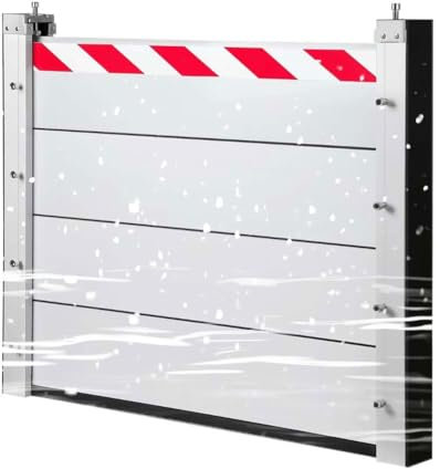 Aluminium-Flutsperre für Garagentor/Terrassentür, abnehmbare temporäre Dämme mit Hochwasserschutz, Fronttür/Fensterschutz (60 x 60 cm)