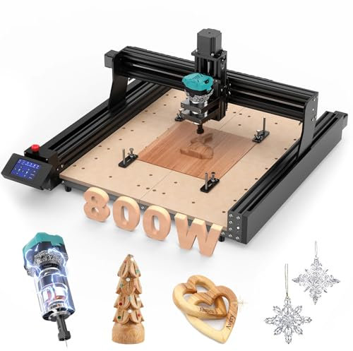 Twotrees TTC450 Trimmer Kit 800W Madera Trimmer Router Router CNC Router 4-Achsen-Machine para grabado de madera maciza MDF para grabado DIY grabado CNC
