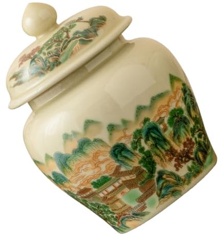 PRETYZOOM Porzellan-teedose Mit Luftdichtem Deckel Retro-klassisches Design Keramik-aufbewahrungsbox Für Loser Tee Und Lebensmittel Dekorative Küche-dose