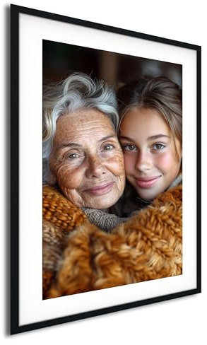 DARO Design Ihr Foto auf Leinwand 40x60 cm 6mm HDF Individuelles Wandbild mit Wunschmotiv Fotogeschenke schwarzer Rahmen gedruckt Hochwertiger Kunstdruck Wanddeko für Wohnzimmer Küche und Anlässe