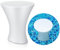 Wonderjune 43,2 cm große Poolhocker Barhocker im Wassersitz für Unterwassernutzung, tauchfähiger Barhocker für Pool-Bar-Szene