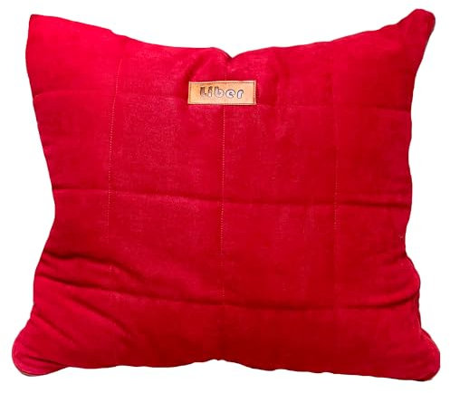 Xclusive Line by LIBER Home Sofadecke als Kissen, Decke rot 130x190cm gefaltet als Kissen 45x40cm, kuschelige Plüschdecke
