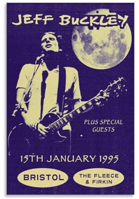 YXRONG Jeff Buckley Musikposter, Albumcover, Poster, Dekoration, Ölgemälde, Leinwand, Poster, Kunstgemälde, Schlafzimmerdekoration, 30 x 45 cm, ungerahmter Stil