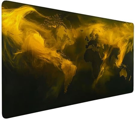 Mouse Pad Black Mouse Mat Smoke Desk Mat, 1000x500x3mm Large Mousepad, Waterproof & Durable Mousemat, Gaming Mouse Pad with Anti-Slip Rubber Base, Desk Accessories for Decor Woman/Men Gifts J1-998