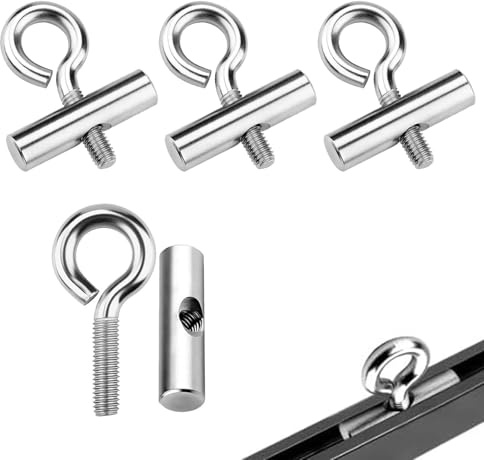 PONGH 4 Stück Kederstopper Blockierungskit für Kederschiene, 8-10mm Edelstahl Bolzen Endstopper mit Öse Vorzelt Stopper Kederschiene Zubehör für Caravan Wohnmobil Campervan Boot