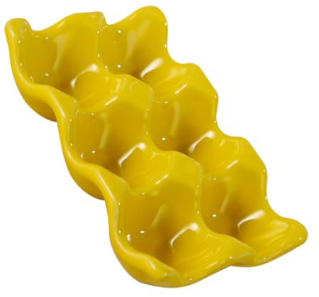 LIFKICH Contenitore Per Uova in Ceramica Portauova Per Frigoriferi Organizer Per Uova Da Portata Contenitore Frigo Organizzatore Sicuro E Inodore
