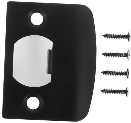 SOESFOUFU Door Lock Deadbolt Strike Plate Metal Reinforcement Plate with Screws Easy Installation Door Protector for Front Gate Security