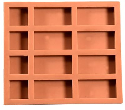 Little Brick Ziegelform, Mini Ziegelsteine, Silikonform für Ziegelsteine | Leicht zu Entformen | für Modellbau und DIY | Maßstabsgetreu | Miniatur Ziegelherstellung aus Beton | 12 Steine