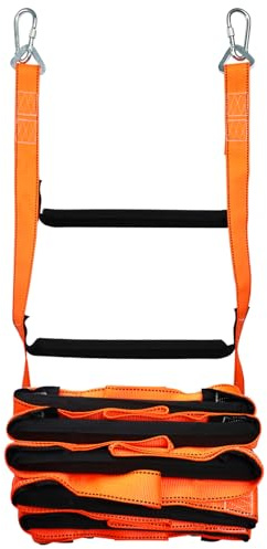 Strickleiter, 5M Notfall Feuerleiter Training Soft Ladder, Strickleiter Feuerfeste Rettungsleiter, Faltbar,für Balkon & Fenster,Gewicht von bis zu 600 kg