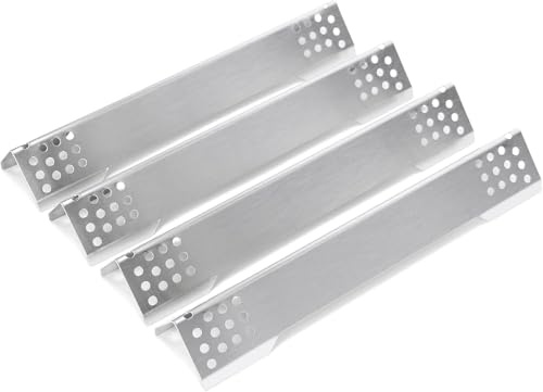 GRISUN 40,2 cm Edelstahl Brennerabdeckung für Rösle Videro G3, G3-S, G3-S Nero, Vario+, Flammverteiler passend für Rösle Videro G2, G4, G6 Serie und Zanzibar Gasgrill, 4 Stück