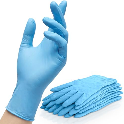 200 Blue Nitrile Disposable Gloves Large Food Safe for Daily Cleaning | Powder free and latex free, textured fingertips, single use handling for kitchens, care homes, catering, salons