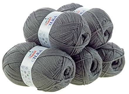 Strickgarn Cilka 5x100g Klassikgarn Strickwolle Häkelgarn Sommergarn