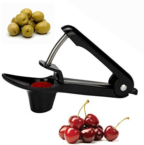 Cherry Pitter Tool Olive Stoner Core Stone Removal Kitchen Gadget (Black)