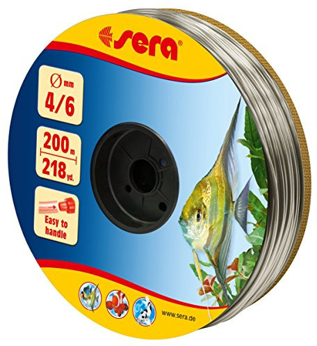 sera 4/6 Schlauch grau 200 m - Luftschlauch fürs Aquarium - Flexible Luftpumpenschläuche mit 4/6mm Durchmesser (innen/außen)