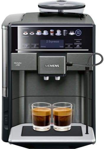 Siemens EQ.6 plus TE657319RW coffee maker Espresso machine 1.7 L Fully-auto, Black, Gray
