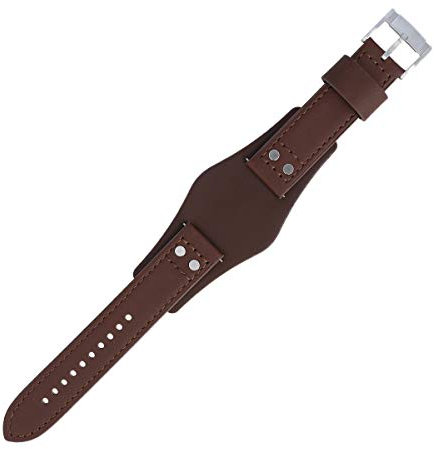 FOSSIL Uhrenarmband 22mm Leder Braun Silber - CH-2890 | LB-CH2890