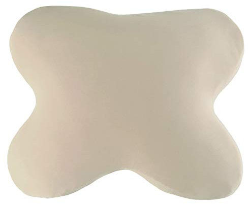 Edda Lux Bezug passend für ACAMAR Kissen, 55 x 47 cm, und für LUXAMEL Schlafkissen 56 x 48 cm, Softer Jersey Kissenbezug für Schmetterlingskissen, aus 100% Baumwolle, in Cappuccino