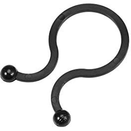 sourcing map Twist Lock Cable Wire Ties Nylon U Shape Save Place 22mm Dia Black 100pcs