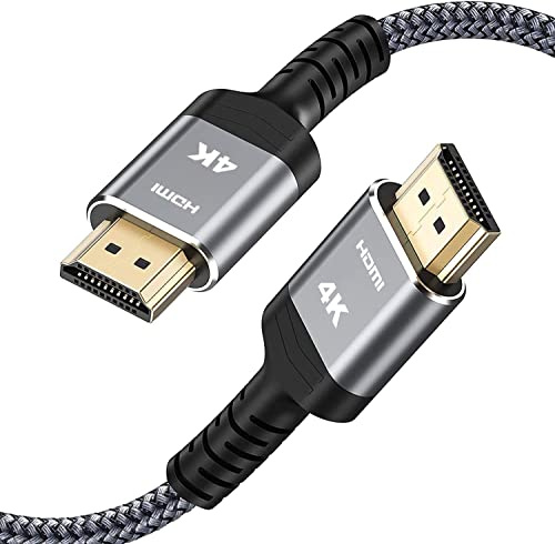 Highwings Cable HDMI 2.0 largo 4K de 12 m, cable HDMI trenzado 4K HDR, alta velocidad de 18 Gbps con Ethernet/ARC, 3D, HDCP 2.2, ARC, compatible con PS-5/4/3/4K HDTV/monitor/proyector/medios de