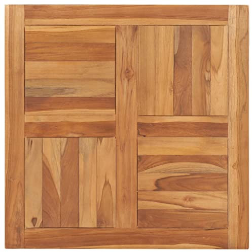 vidaXL Teak Massiv Tischplatte Massivholzplatte Holzplatte Ersatztischplatte Holz Platte für Esstisch Esszimmertisch Küchentisch 70x70x2,5cm