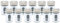 Set Salière Salière Poivrons en verre et acier inoxydable avec couvercle rotatif et fenêtre de vision Verre à épices Pot de stockage (12er Set Weiß)