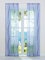 ESLIR 2er Set Flächenvorhänge Schiebegardinen Voile Gardinen mit Klettband Schiebevorhang Transparent Vorhang Wellen Muster Blau BxH 57x245cm 2 Stück